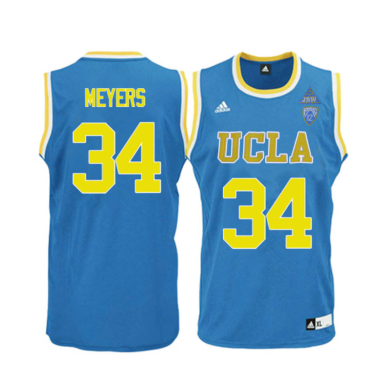 Men UCLA Bruins #34 Dave Meyers College Basketball Jerseys-Blue